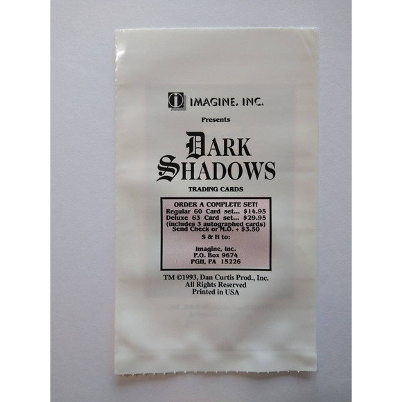 Dark Shadows Trading Cards Plastic Bag 1993 Barnabas Collins Dracula Vampire - Picture 3 of 5
